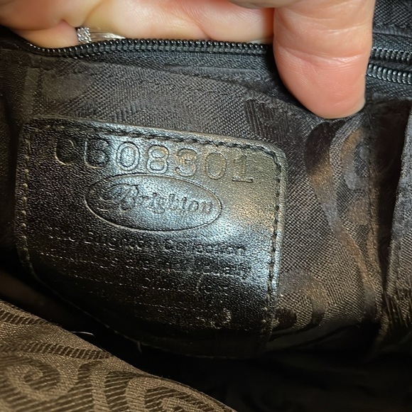 Brighton Signature Canvas and Black Croc Bag - Picture 8 of 14